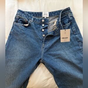 Reformation Women's Straight Leg Blue Jeans